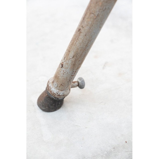 Image 1 of Übungspferd aus braunem Leder und Metall, 1950