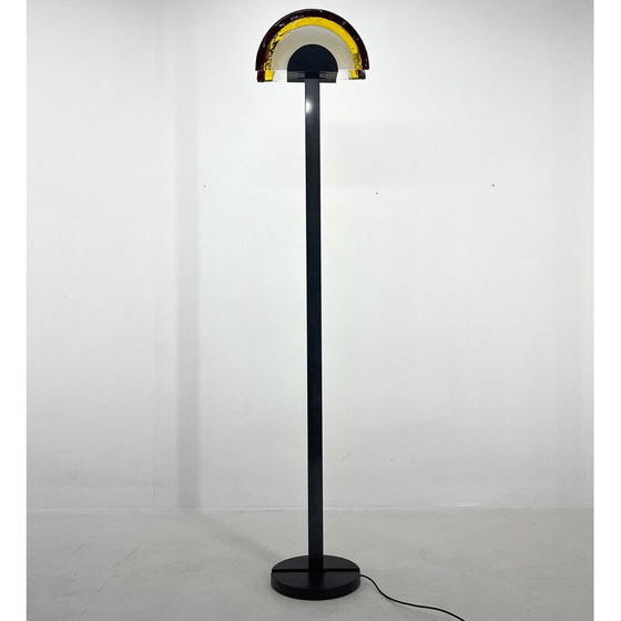 Image 1 of Klassische italienische Stehlampe aus Muranoglas und Metall von Av Mazzega, Italien 1980er