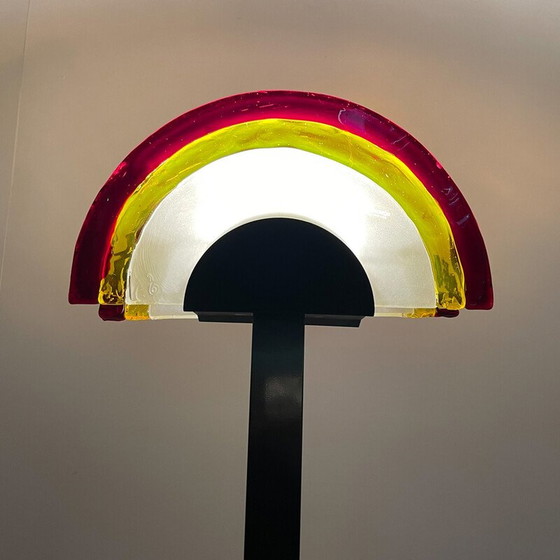 Image 1 of Klassische italienische Stehlampe aus Muranoglas und Metall von Av Mazzega, Italien 1980er