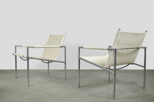 Spektrum / Vintage Rattan Sessel Sz01 / Martin Visser / Niederlande 1980S