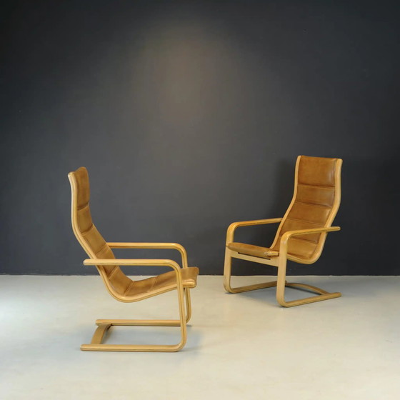 Image 1 of 2x schwedische Lamello-Loungesessel von Yngve Ekstrom