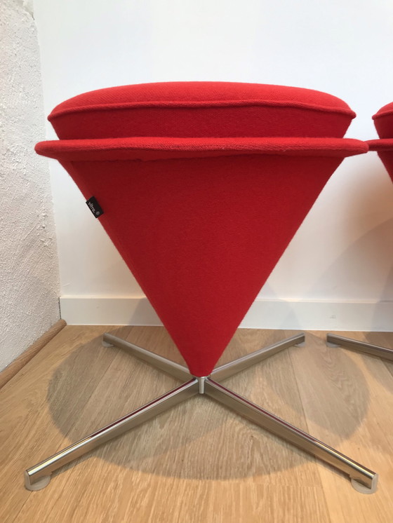 Image 1 of 8x Vitra Kegelhocker von Verner Panton