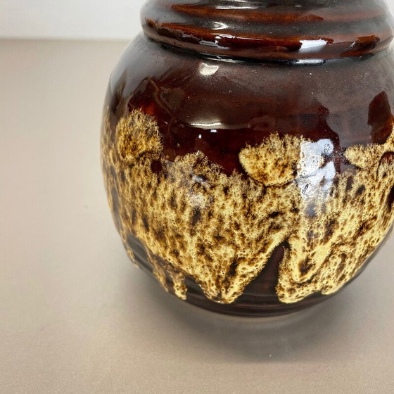 Image 1 of Satz von 3 mehrfarbigen Keramikvasen für Bay Ceramics, Deutschland 1970er