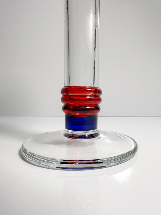 Image 1 of Vintage Leonardo Glas Vase Postmodern Memphis Milano 80Er 90Er