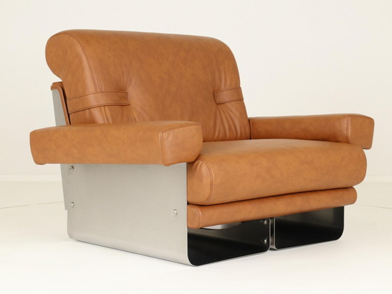 Image 1 of Loungesessel von Xavier Féal für Inox Industrie Frankreich, 1970er Jahre