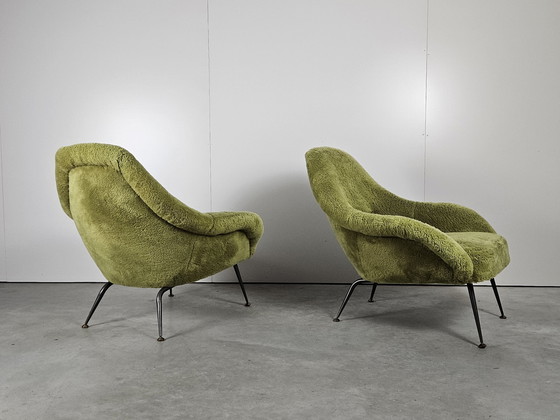 Image 1 of Vintage Set Französisch Sessel Lime Green