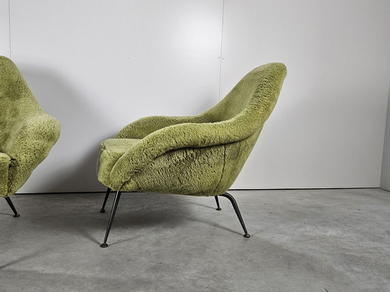 Image 1 of Vintage Set Französisch Sessel Lime Green