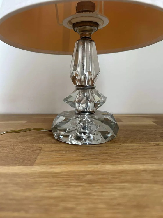 Image 1 of Vintage-Lampe aus Kristall und Chrom, Frankreich 1940