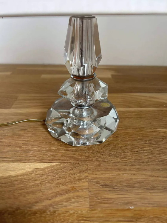 Image 1 of Vintage-Lampe aus Kristall und Chrom, Frankreich 1940