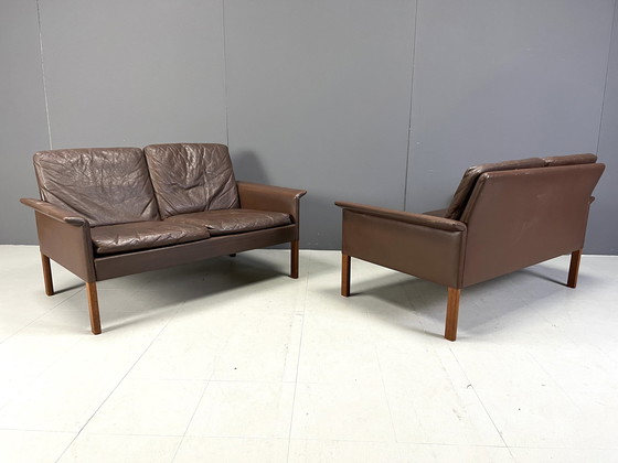 Image 1 of Zwei Zweisitzer-Sofas von Hans Olsen, 1960er Jahre