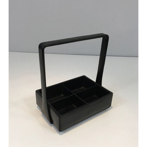 Schreibtischset aus Leder von Jacques Adnet, 1950