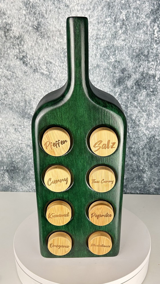 Image 1 of Rotan Hunt Gewürzregal „8 eigenen Gewürze wählbar“