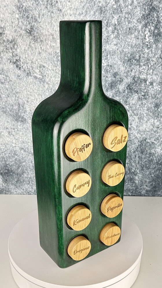 Image 1 of Rotan Hunt Gewürzregal „8 eigenen Gewürze wählbar“