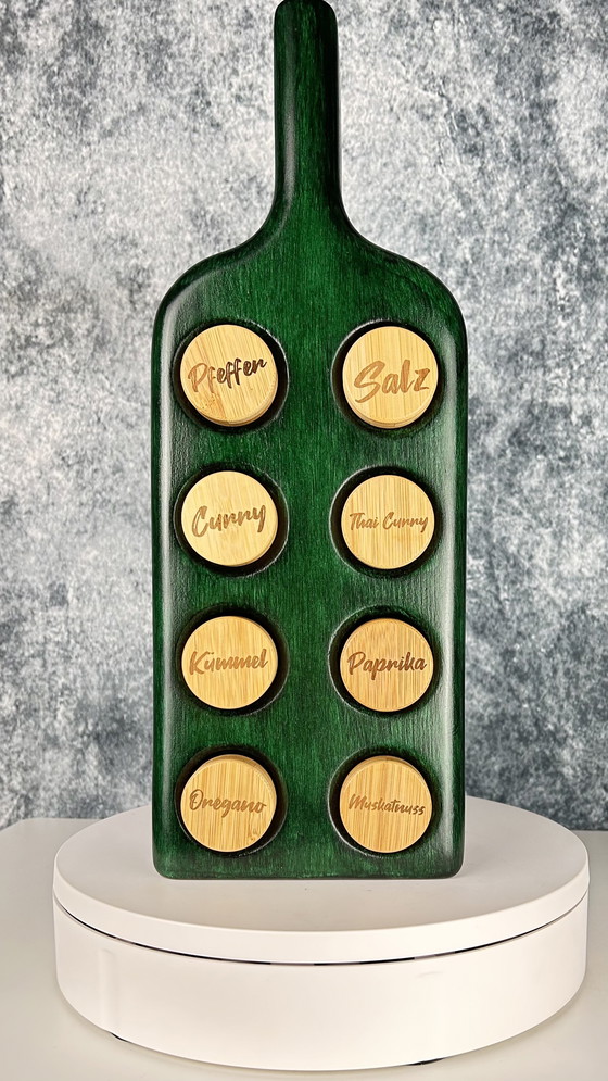 Image 1 of Rotan Hunt Gewürzregal „8 eigenen Gewürze wählbar“
