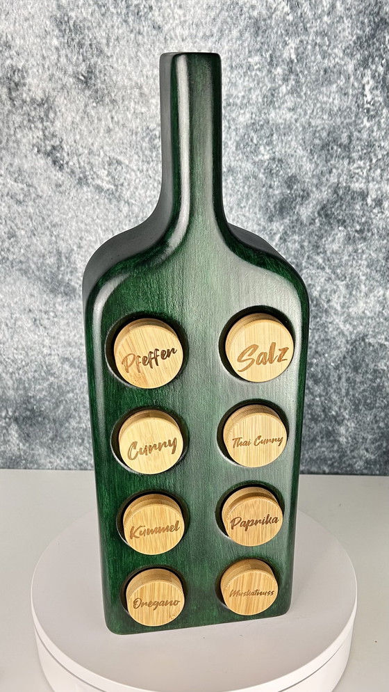 Image 1 of Rotan Hunt Gewürzregal „8 eigenen Gewürze wählbar“