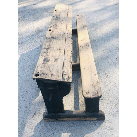 Image 1 of Vintage fünfsitziges Holzpult