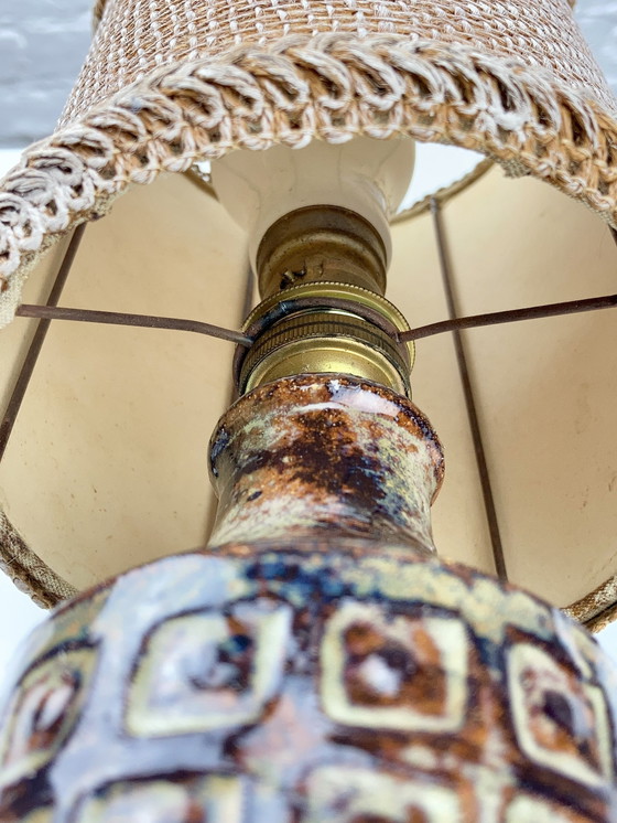 Image 1 of Vintage Keramik Tischlampe, Olivier Petit, Frankreich 1960S