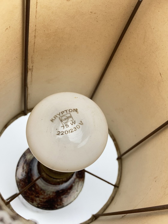 Image 1 of Vintage Keramik Tischlampe, Olivier Petit, Frankreich 1960S