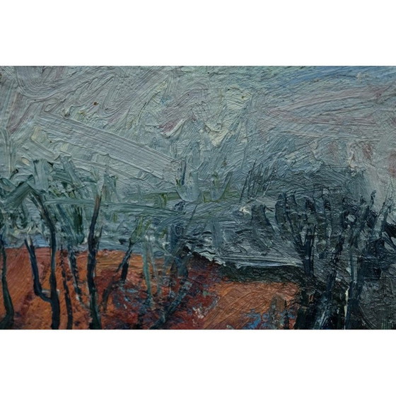 Image 1 of Schwedisches Ölgemälde Landschaft von Uno Svärd, 1954