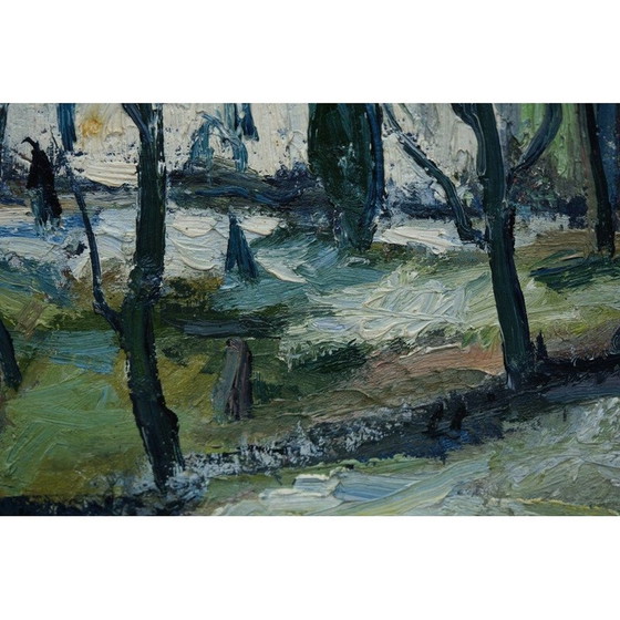 Image 1 of Schwedisches Ölgemälde Landschaft von Uno Svärd, 1954