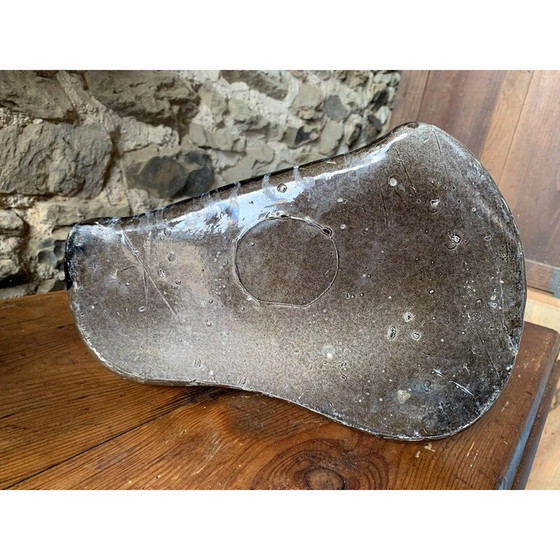 Image 1 of Vintage-Vase aus schwarz glasierter Keramik, 1970