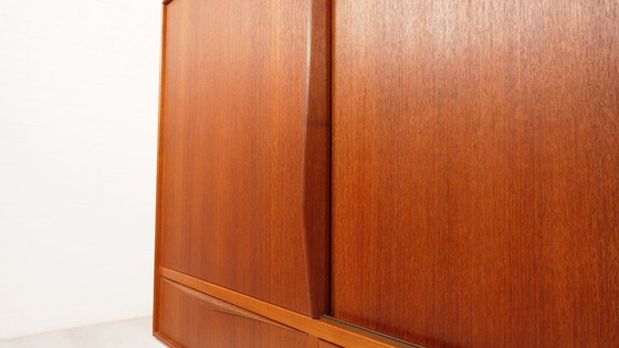Image 1 of Vintage Highboard | Schiebetüren | Ew Bach | 196 cm