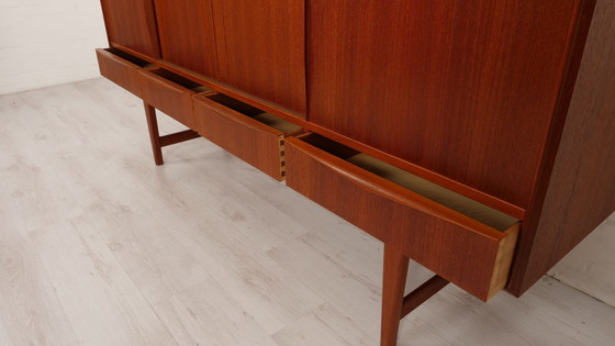 Image 1 of Vintage Highboard | Schiebetüren | Ew Bach | 196 cm