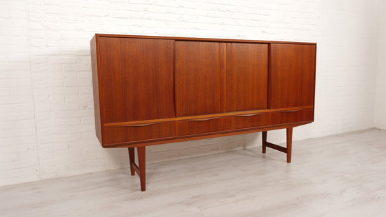 Image 1 of Vintage Highboard | Schiebetüren | Ew Bach | 196 cm