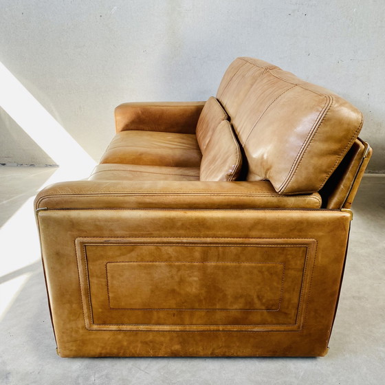 Image 1 of Baxter Arcon Sofa aus Büffelleder italienisches Design Marco Milisich 1980