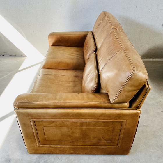 Image 1 of Baxter Arcon Sofa aus Büffelleder italienisches Design Marco Milisich 1980