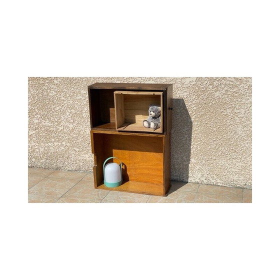 Image 1 of Geometrisches Vintage-Regal aus Eichenholz