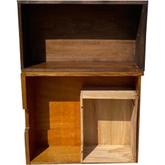 Image 1 of Geometrisches Vintage-Regal aus Eichenholz