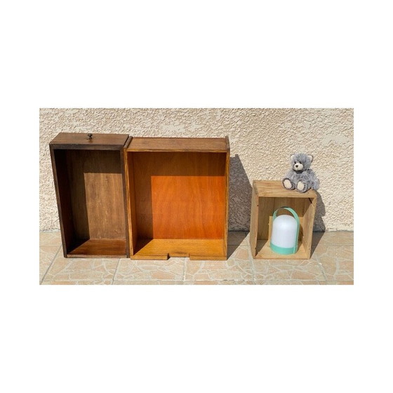 Image 1 of Geometrisches Vintage-Regal aus Eichenholz