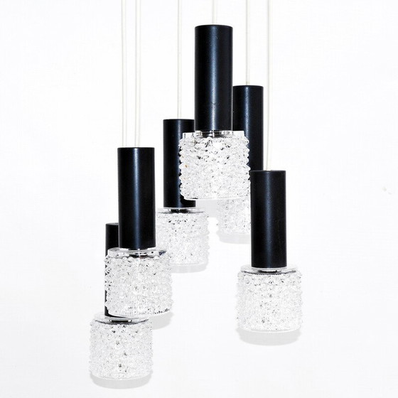 Image 1 of Kaskaden-Kronleuchter von Elektroinstala Jilove, Tschechoslowakei 1970er Jahre