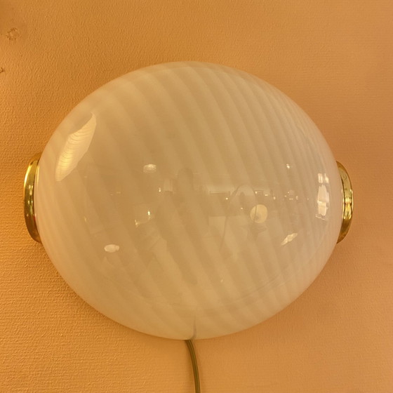 Image 1 of Ovale Wand- oder Deckenleuchte aus Muranoglas