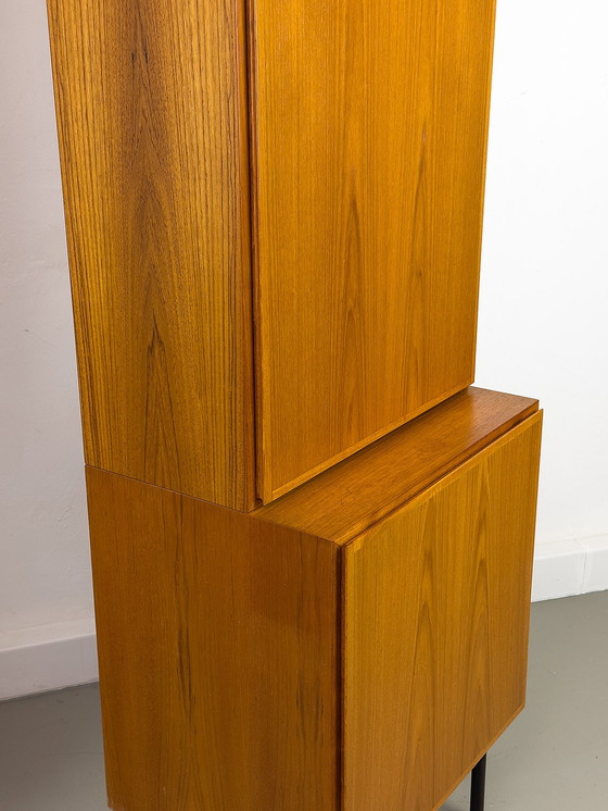 Image 1 of Set of 2 narrow Teak Cabinets from Omann Jun, 1960s