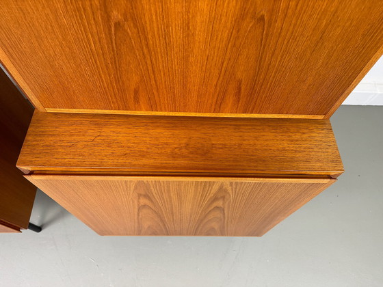 Image 1 of Set of 2 narrow Teak Cabinets from Omann Jun, 1960s