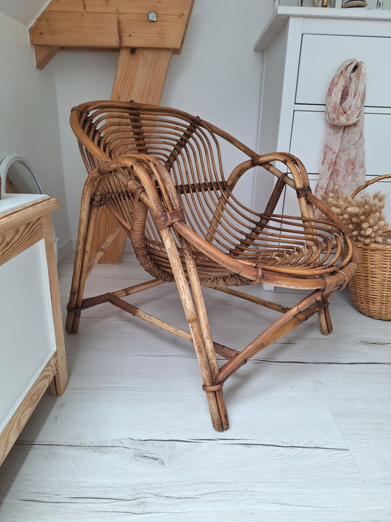 Image 1 of Vintage Korbsessel Aus Rattan
