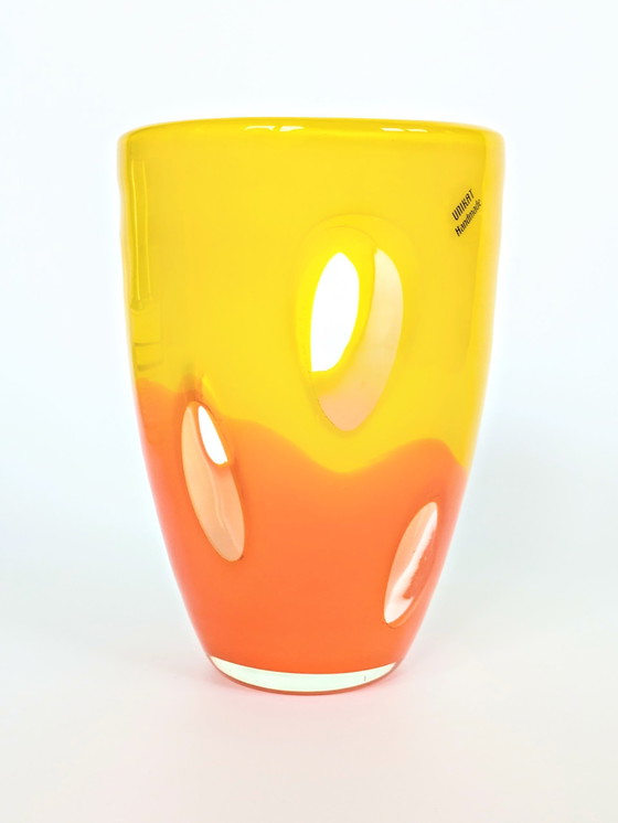 Image 1 of Vintage Glasvase | mundgeblasener Votivhalter | Space Age Germany