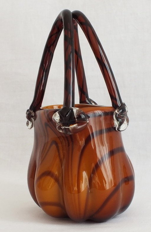 Vintage böhmische Glastasche