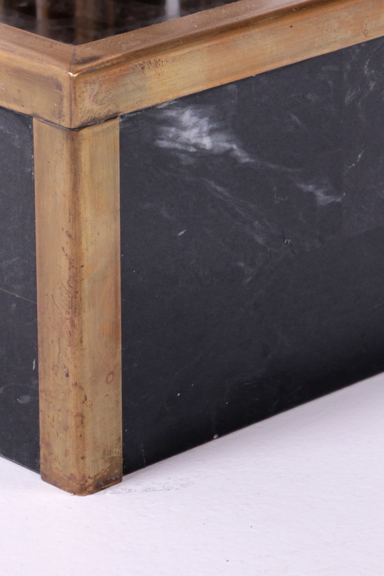 Image 1 of Maison Jansen Stehleuchte aus vergoldetem Messing mit Marmorsockel, 1970 Frankreich.