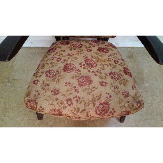 Image 1 of Paar Vintage-Sessel aus Nussbaumholz und Couchtisch H-275 von Jindrich Halabala, 1930