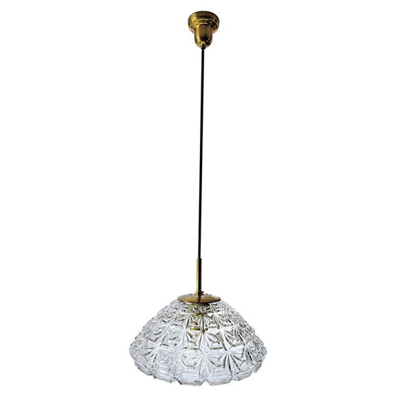 Image 1 of Vintage Glas und Messing Anhänger Limburg 1960