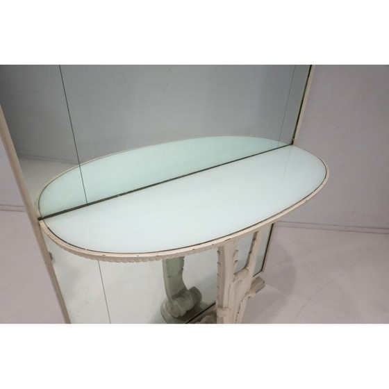 Image 1 of Vintage Konsolenspiegel aus Holz und Glas, Italien 1940er Jahre