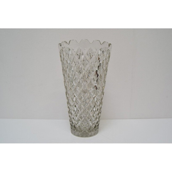 Image 1 of Glasvase aus der Mitte des Jahrhunderts von Glasswork Novy Bor, Tschechoslowakei 1960er Jahre