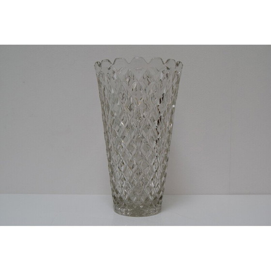 Image 1 of Glasvase aus der Mitte des Jahrhunderts von Glasswork Novy Bor, Tschechoslowakei 1960er Jahre