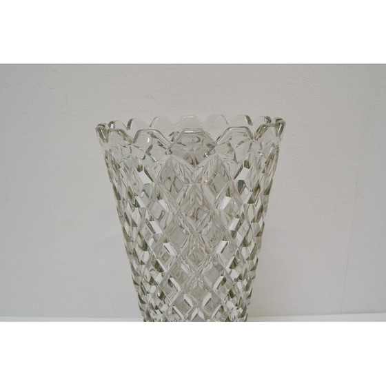 Image 1 of Glasvase aus der Mitte des Jahrhunderts von Glasswork Novy Bor, Tschechoslowakei 1960er Jahre