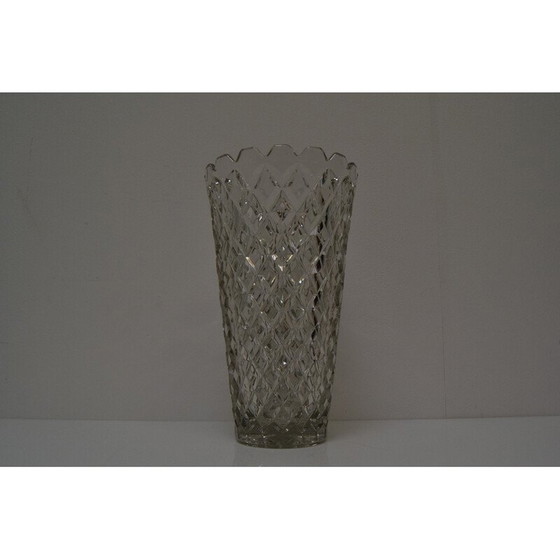 Image 1 of Glasvase aus der Mitte des Jahrhunderts von Glasswork Novy Bor, Tschechoslowakei 1960er Jahre