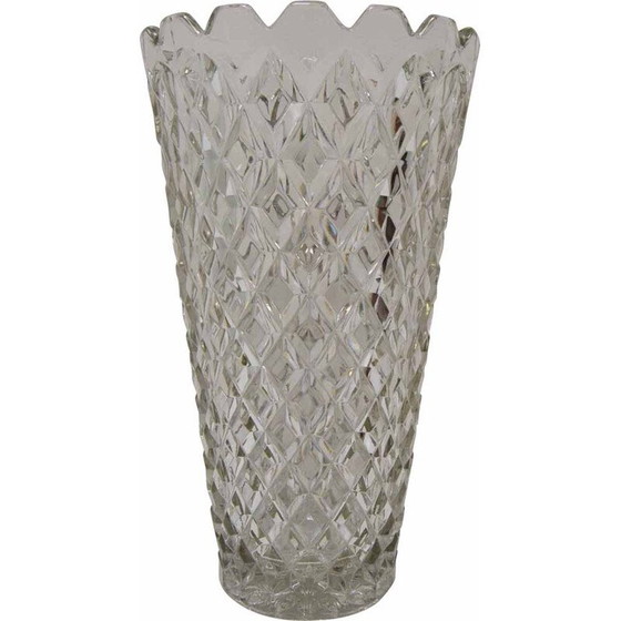 Image 1 of Glasvase aus der Mitte des Jahrhunderts von Glasswork Novy Bor, Tschechoslowakei 1960er Jahre