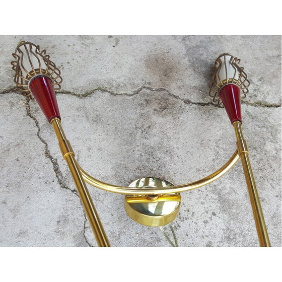 Image 1 of Paar Maison Lunel Muguet Wandlampen, Royal Productions, Paris - 1950er Jahre